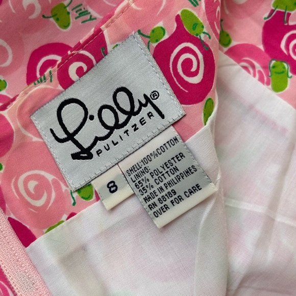 Lilly Pulitzer skirt size 8. Pink with snail pattern. - Picture 5 of 5
